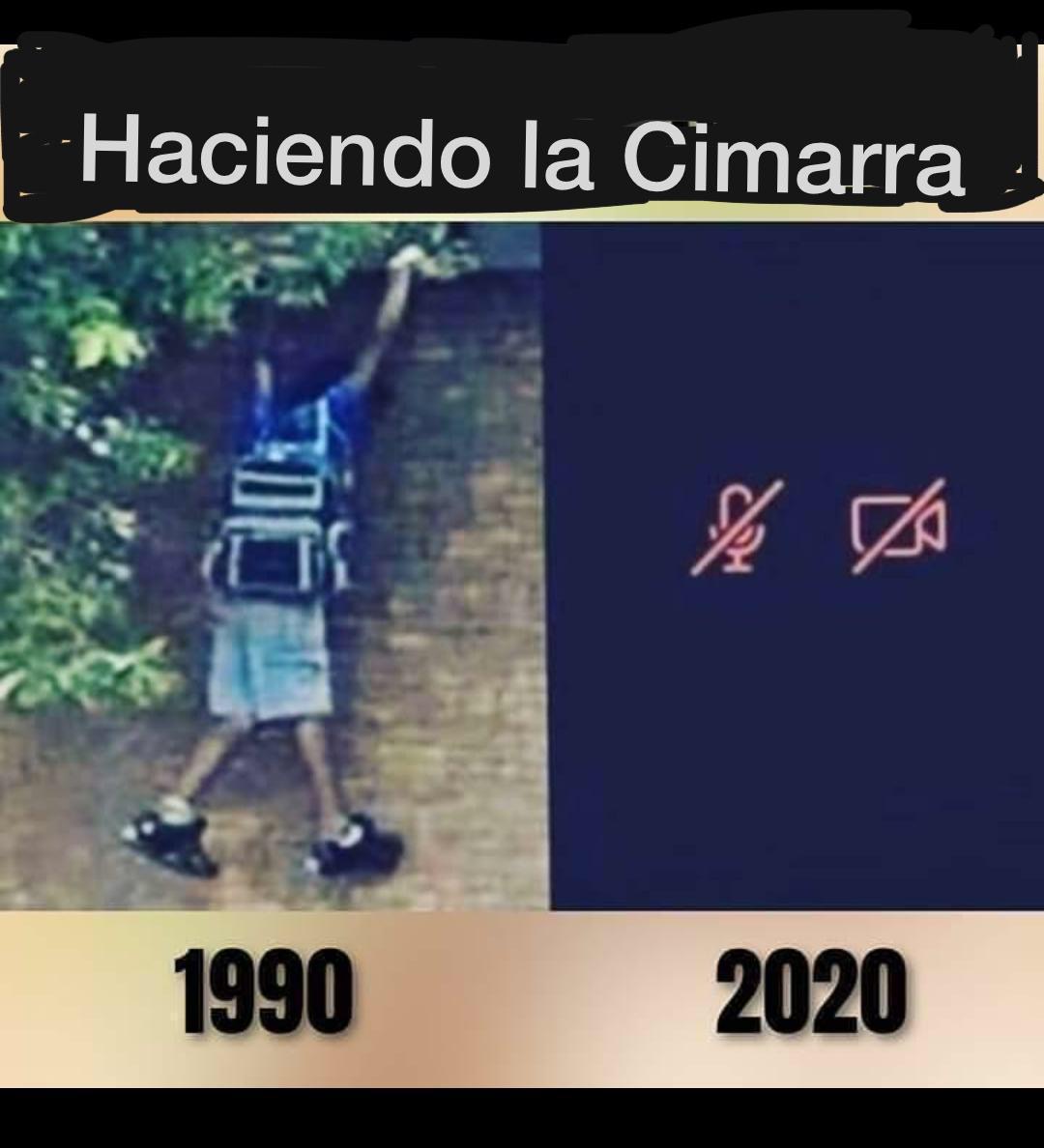 Haciendo la cimarra.