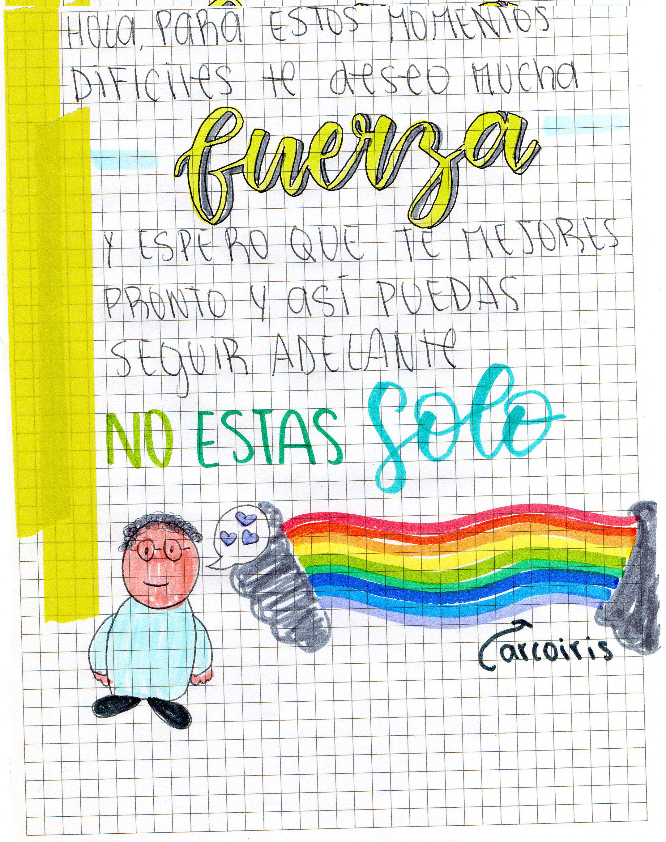 Fuerza, no estás solo.