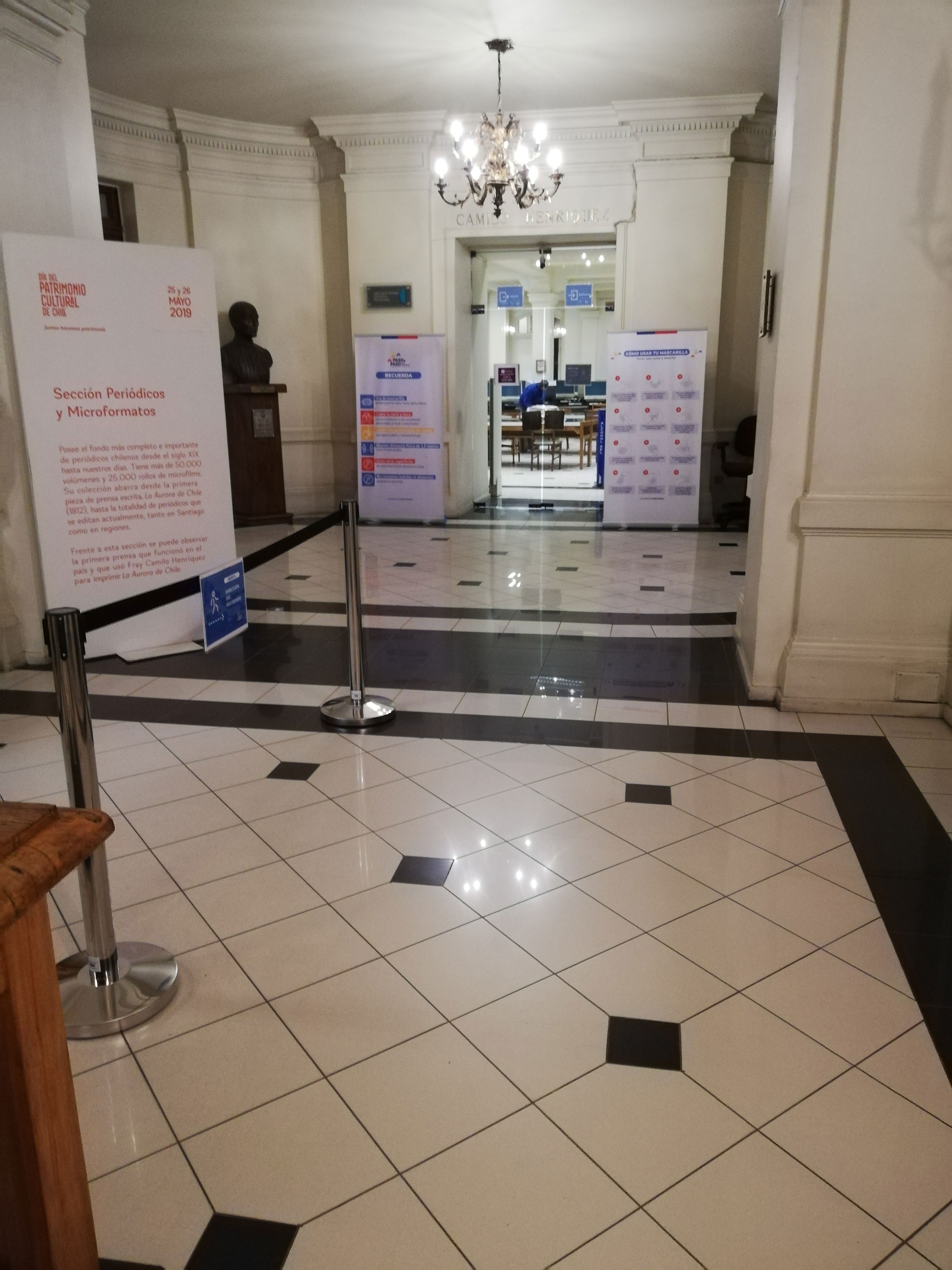 Biblioteca Nacional de Chile en pandemia.